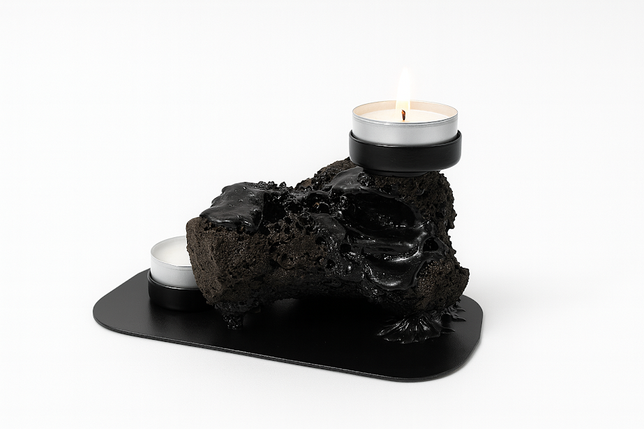 Kertastjaki fyrir tvö kerti