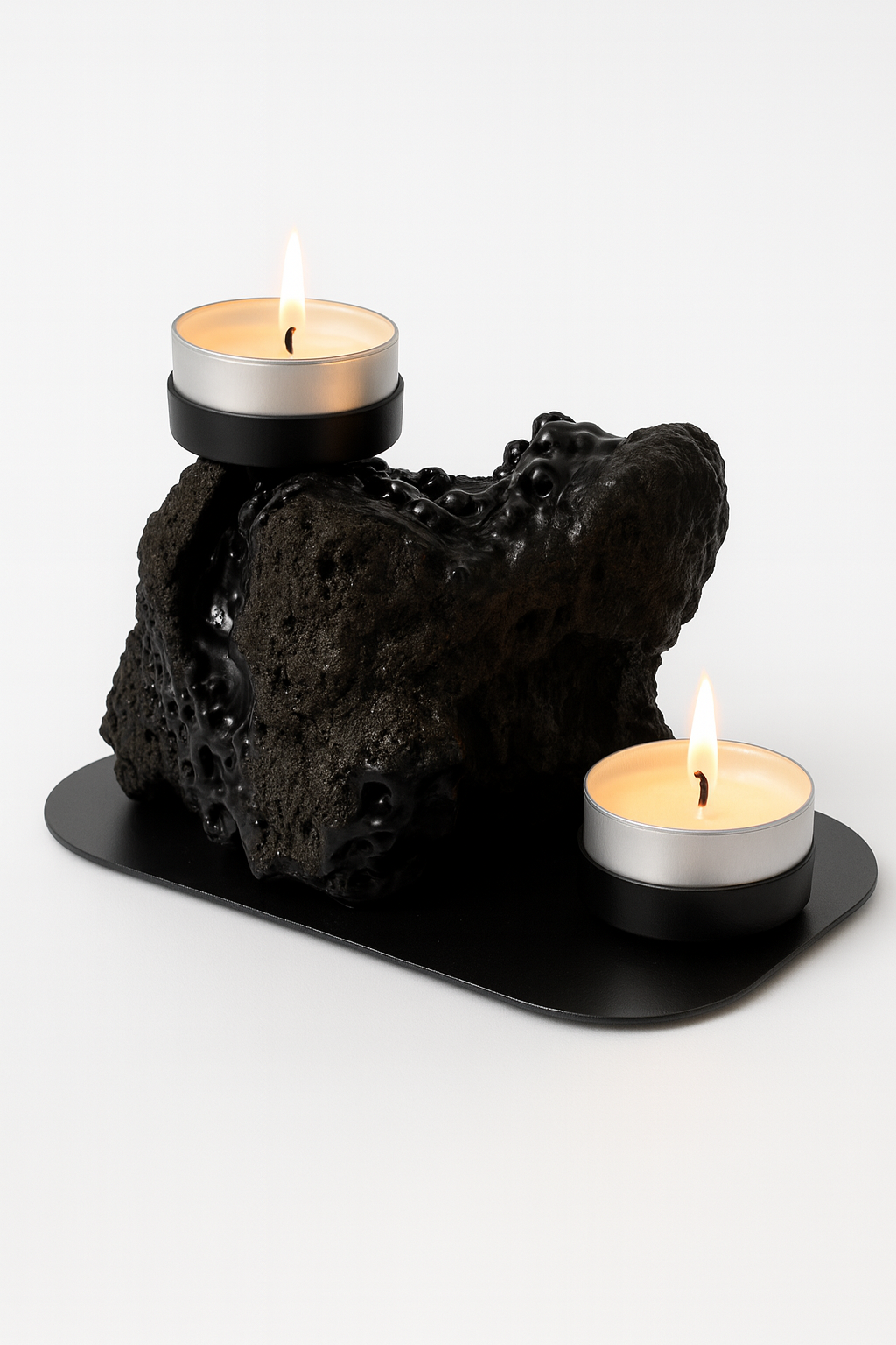 Kertastjaki fyrir tvö kerti