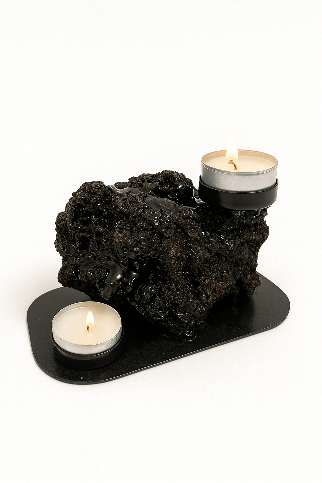 Kertastjaki fyrir tvö kerti