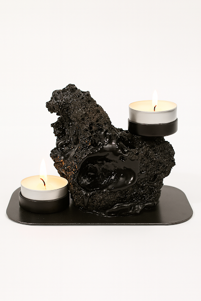 Kertastjaki fyrir tvö kerti