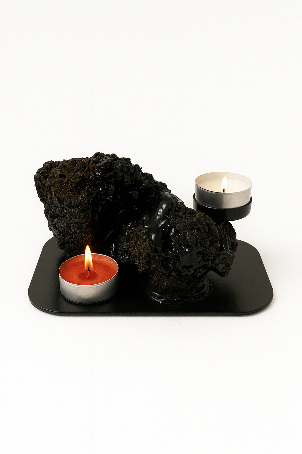 Kertastjaki fyrir tvö kerti