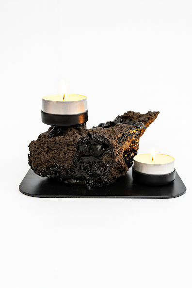 Kertastjaki fyrir tvö kerti