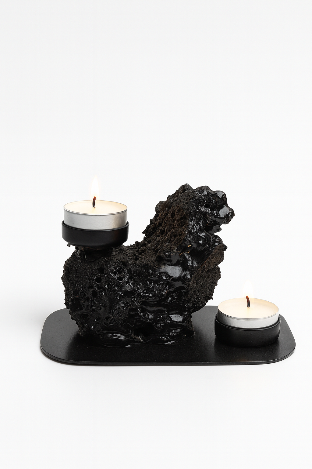 Kertastjaki fyrir 2 kerti - Candleholder for 2 tealights