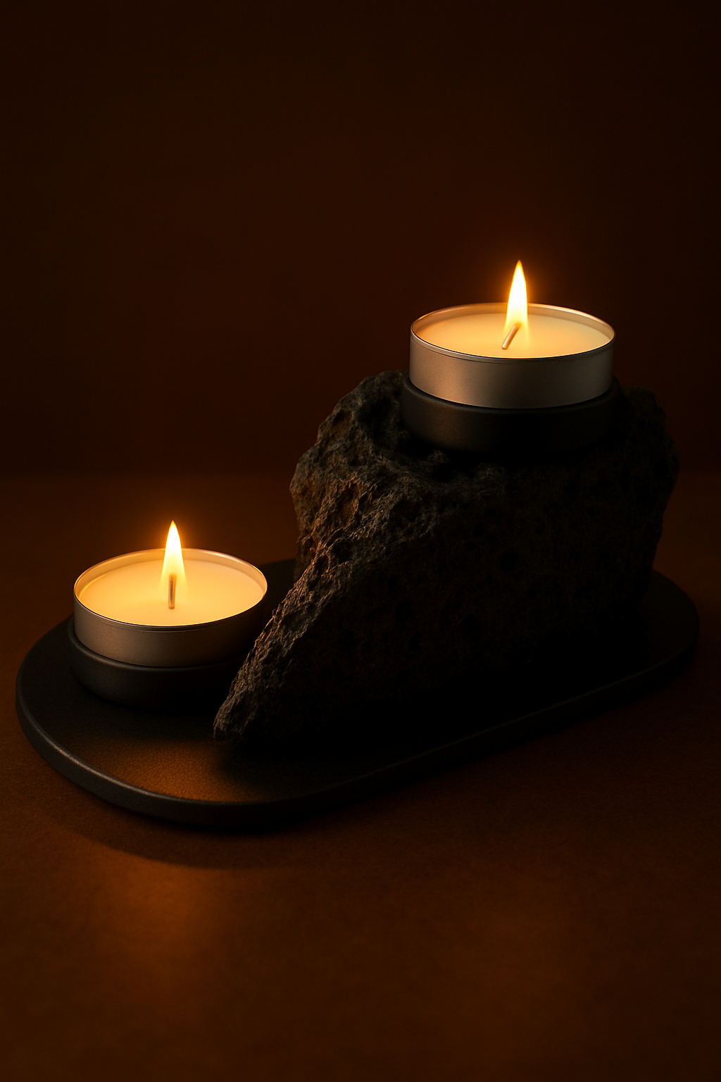 Kertastjaki fyrir tvö kerti